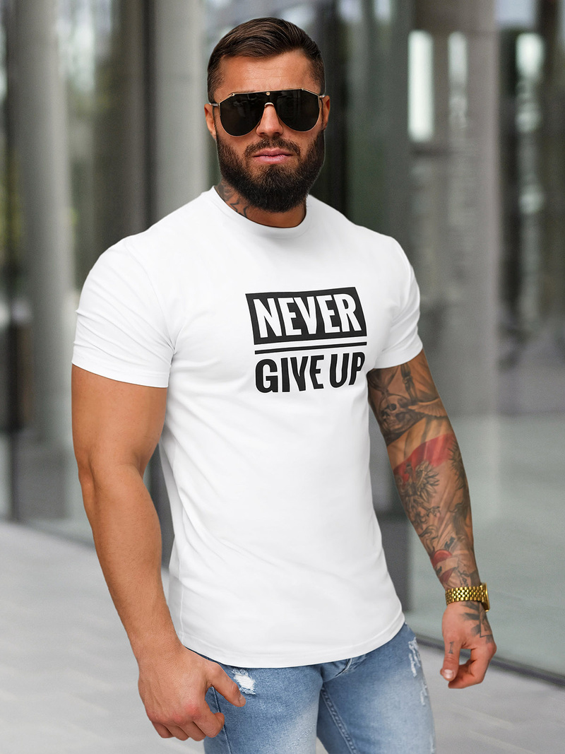 Herren T-shirt Weiß OZONEE NB/MT3133