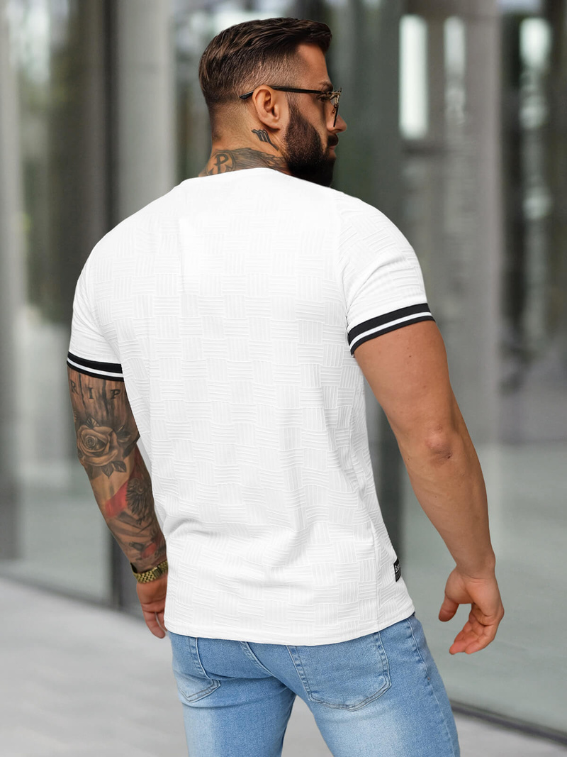 Herren T-shirt Weiß OZONEE O/QS11628
