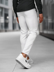 Herren Chino Hose Weiß OZONEE DJ/5526Z
