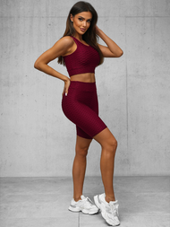 Zweiteiliges Trainingsanzug-Set Weinrot OZONEE O/22754Z