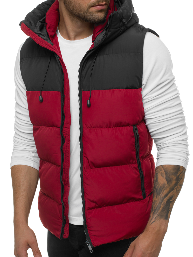 Herren Weste Weinrot OZONEE JB/JP1189/3