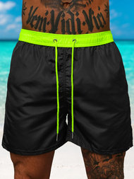 Herren Badeshorts Schwarz/Gelb OZONEE JS/17K561/5