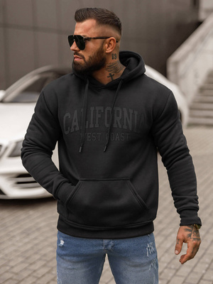 Herren Kapuzenpullover Schwarz OZONEE JS/8B1353/3