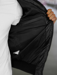 Herren Lederjacke Schwarz OZONEE O/M795Z