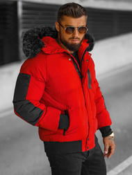 Herren Winterjacke Rot OZONEE O/M798Z