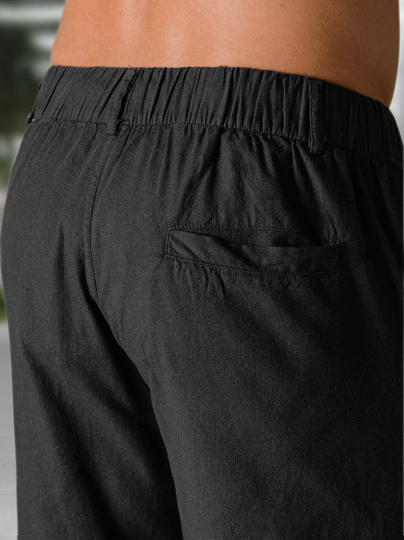 Herren Chino Shorts Schwarz OZONEE TMK/DC809/1Z