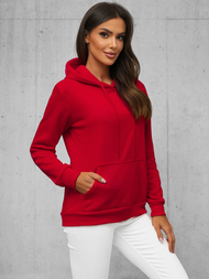 Damen Kapuzenpullover Dunkelrot OZONEE JS/W02Z