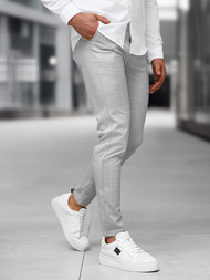 Herren Chino Hose Grau OZONEE DJ/5505Z