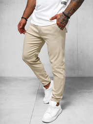 Herren Chino Jogger Hose Beige OZONEE O/1405SP