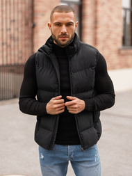 Herren Weste Schwarz OZONEE JS/18M1159/392Z