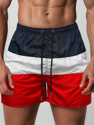 Herren Badeshorts Dunkelblau/Rot OZONEE JS/17K567/5Z