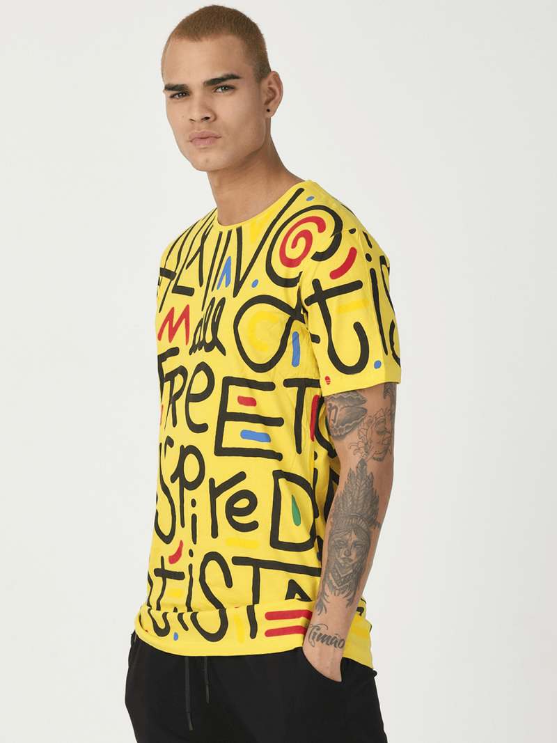 Herren T-Shirt Gelb OZONEE MR/21518