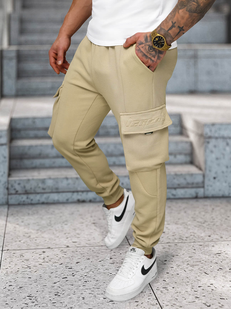 Herren Sporthose Beige OZONEE O/FF5026