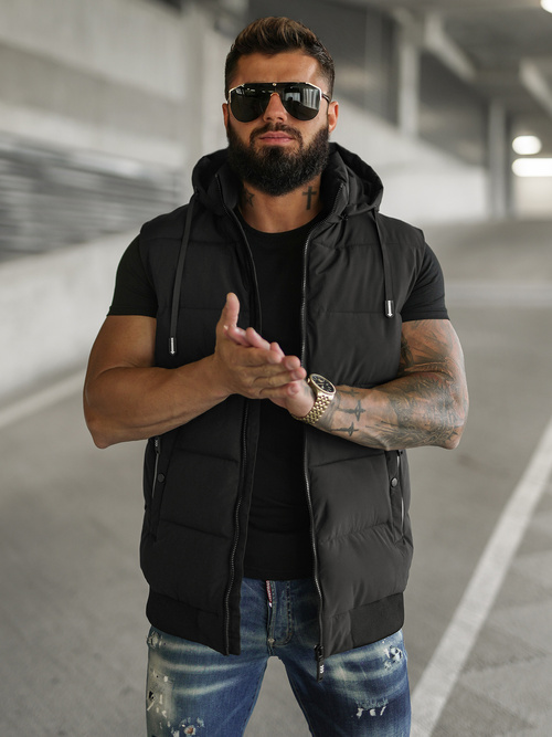 Herren Weste Schwarz OZONEE JS/32M1780/392Z