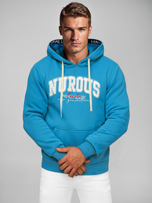 Herren Kapuzenpullover Blau OZONEE O/TT30510