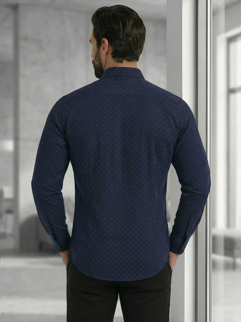 Herren Hemd Dunkelblau OZONEE V/V183Z