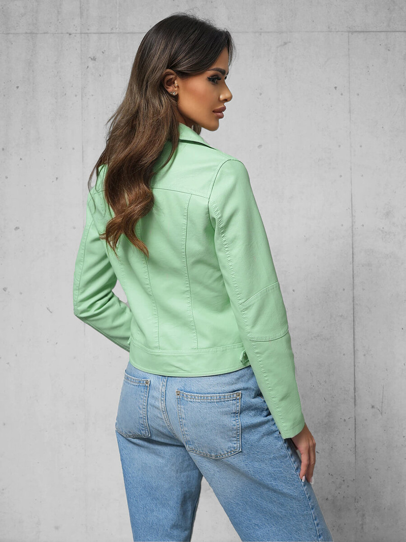 Damen Lederjacke Mintgrün OZONEE O/G88