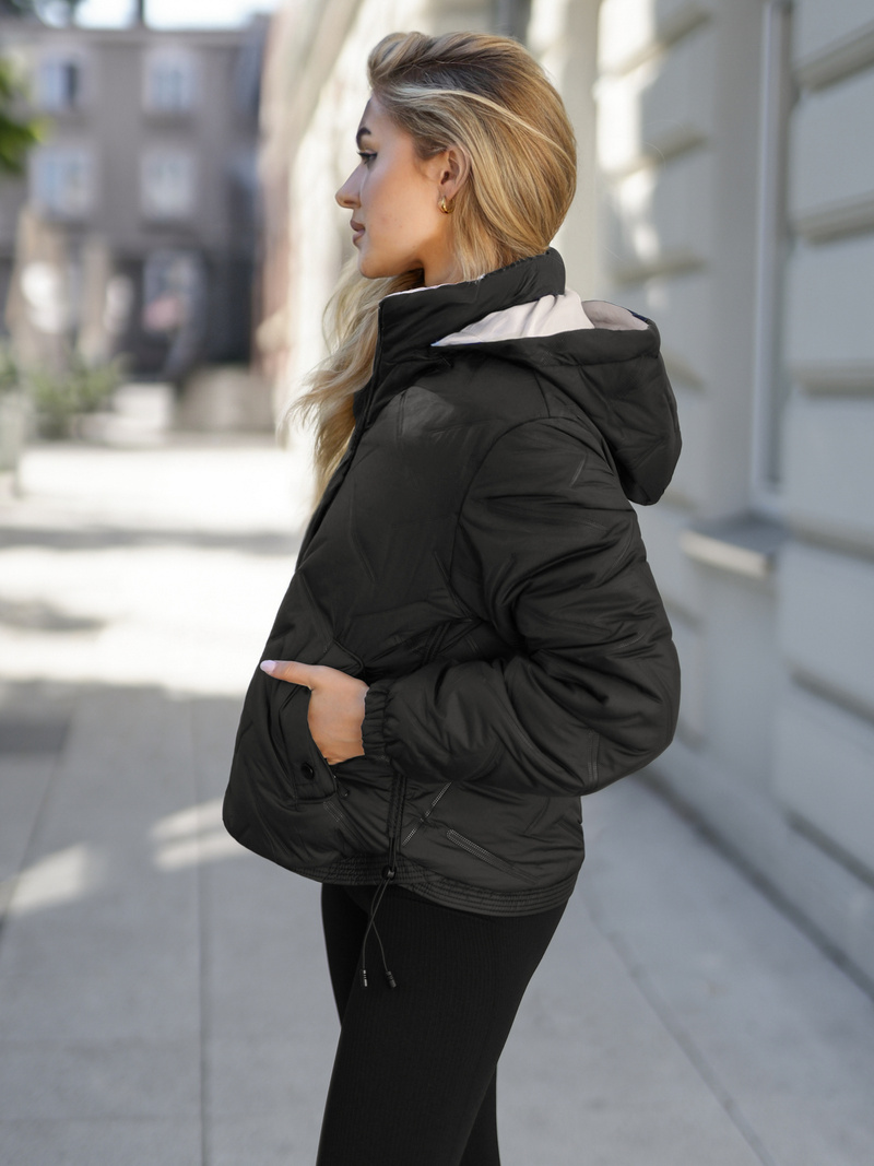 Damen Jacke Schwarz-Beige OZONEE JS/16M9315/392B