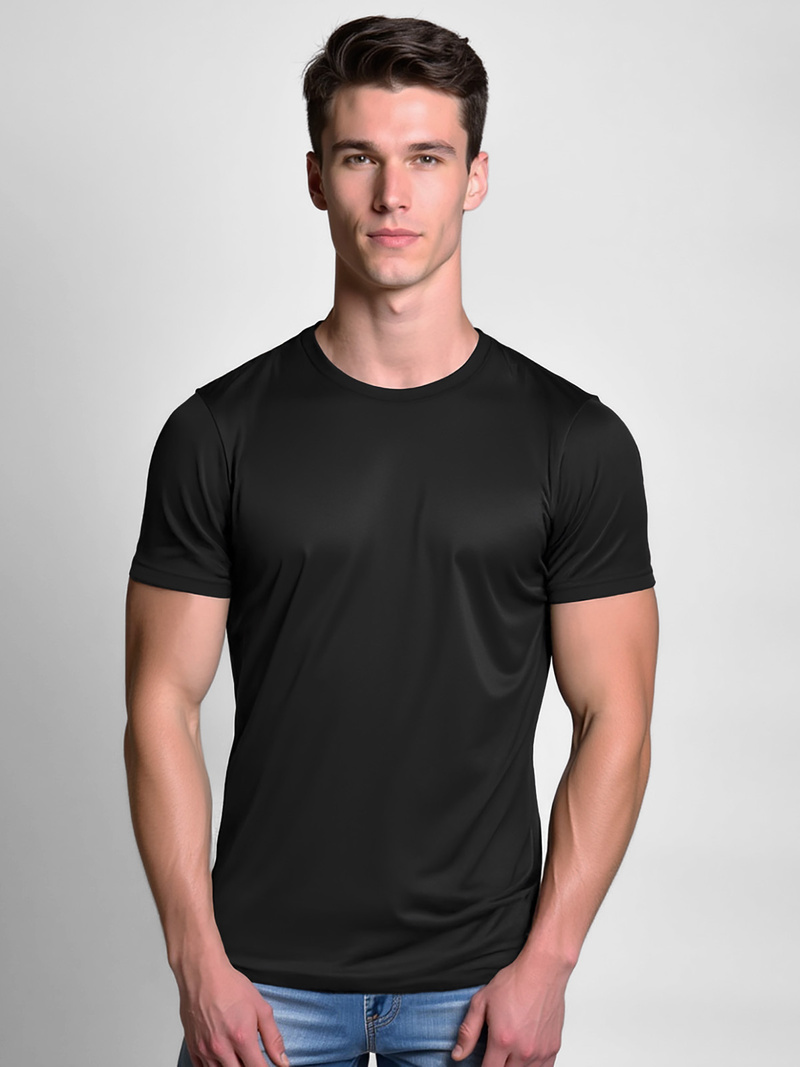 Herren T-shirt Schwarz OZONEE O/T1277/3Z