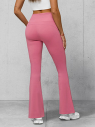 Damen Leggings mit Breiten Beinen Dunkelpink JS/17K588/111