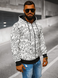 Herren Kapuzenpullover Weiß OZONEE JS/8B1182/1