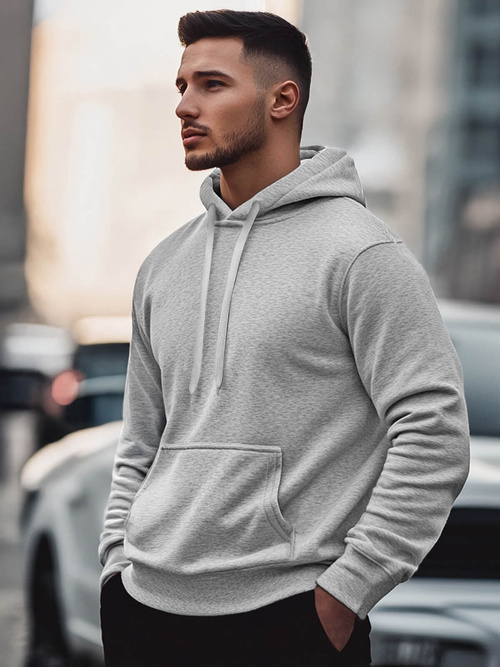 Herren Kapuzenpullover Grau OZONEE JS/2009Z