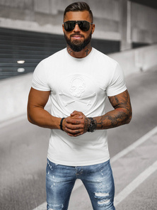 Herren T-shirt Weiß OZONEE NB/MT3103