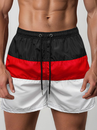 Herren Badeshorts Schwarz/Weiß OZONEE JS/17K567/3Z