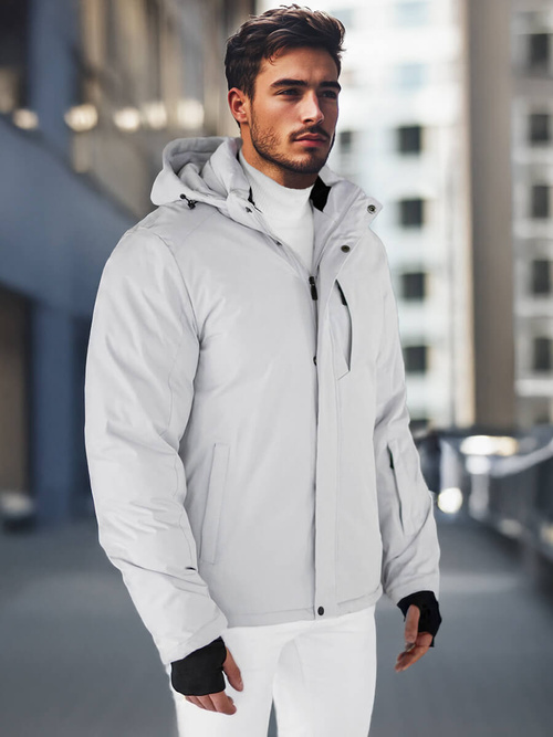 Herren Winterjacke Hellgrau OZONEE JS/91M9906/280Z