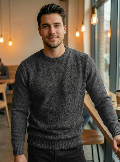 Herren Pullover Anthrazit OZONEE JS/59B3607/5