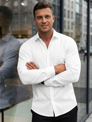 Herren Hemd Weiß OZONEE V/V189