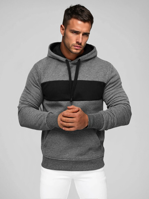 Herren Kapuzenpullover Anthrazit OZONEE JS/8B1315/5Z
