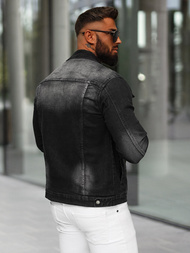 Herren Jeansjacke Schwarz OZONEE NB/MJ512N