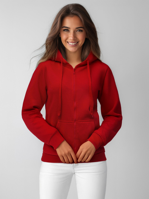Damen Kapuzenpullover Dunkelrot OZONEE JS/W03Z