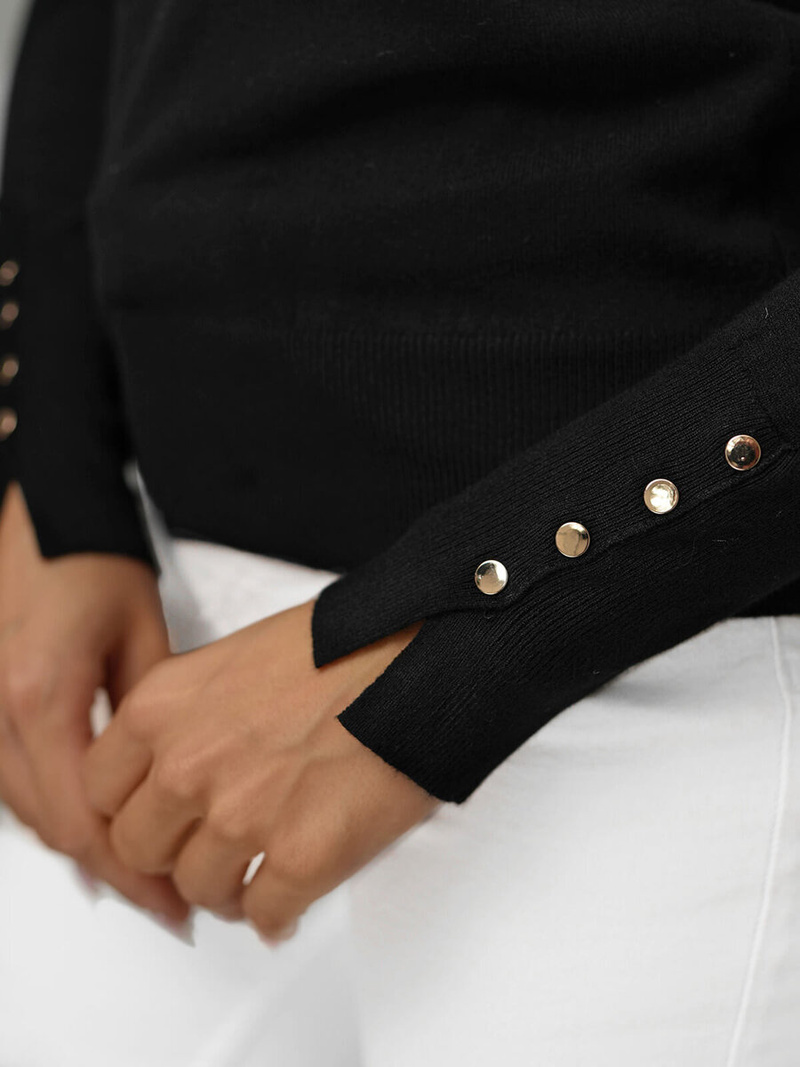 Damen pullover Schwarz OZONEE JS/8004/9