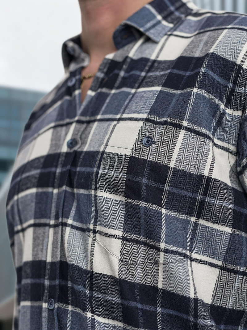 Herren Hemd Dunkelblau OZONEE V/V175