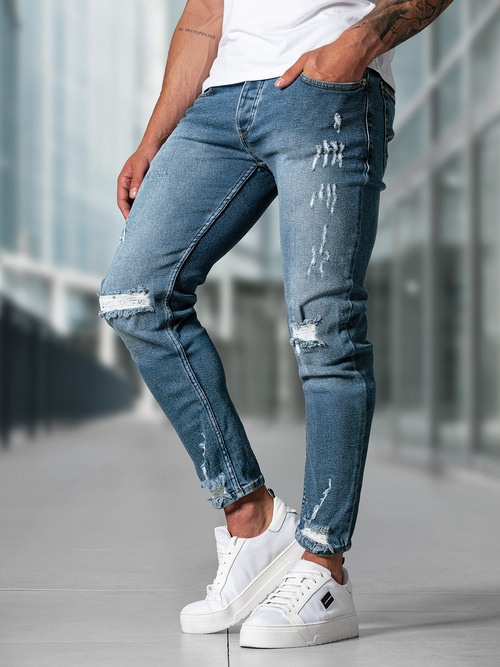 Herren Jeanshose Blau OZONEE O/0525