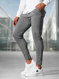 Herren Chino Hose Dunkelgrau OZONEE DJ/3300Z
