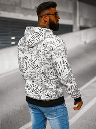 Herren Kapuzenpullover Weiß OZONEE JS/8B1182/1