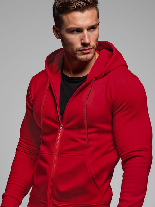 Herren Kapuzenpullover dunkelrote OZONEE JS/2008