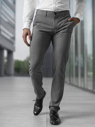 Herren Chino Hose Dunkelgrau OZONEE V/6545