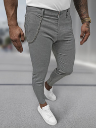 Herren Chino Hose Dunkelgrau OZONEE DJ/3300