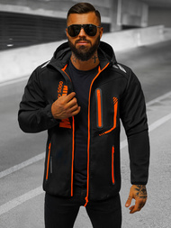 Herren Softshell Jacke schwarz und orange OZONEE JS/HH026/1