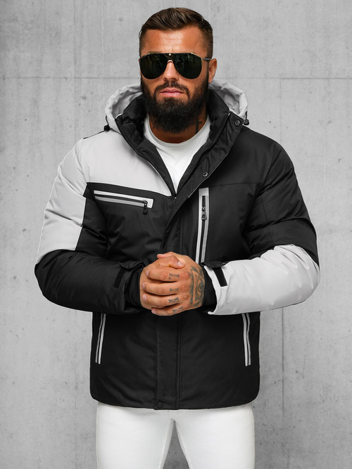 Herren Winterjacke Schwarz-Grau OZONEE JS/91M9903/92Z