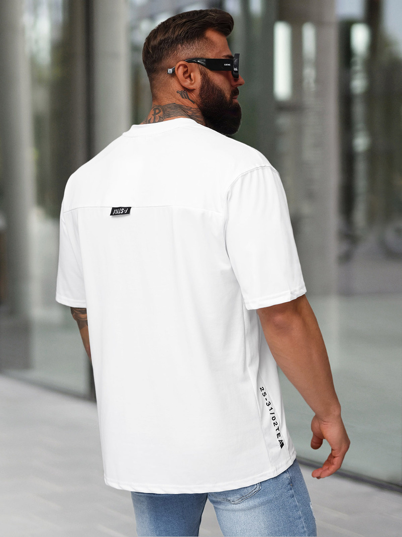 Herren T-shirt Weiß OZONEE O/QQ1185