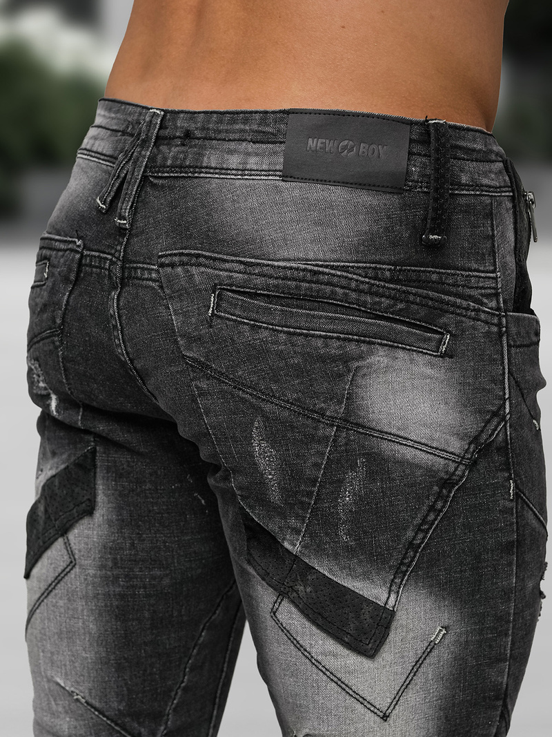 Herren Jeanshose Schwarz OZONEE NB/MP0045NZ