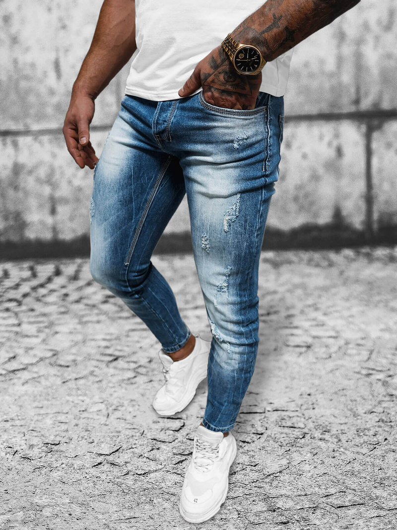 Herren Jeanshose Blau OZONEE NB/MP0008B