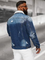 Herren Jeansjacke Sherpa Blau OZONEE NB/MJ502BZ