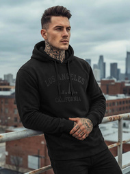 Herren Kapuzenpullover Schwarz OZONEE JS/8B1972/3