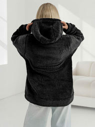 Damen Kapuzenpullover Schwarz OZONEE JS/HH192/3